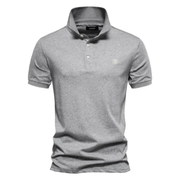 Henning | Herren Poloshirt Schlicht Für Sommer – Hellgrau