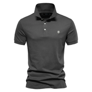 Henning | Herren Poloshirt Schlicht Für Sommer – Dunkelgrau