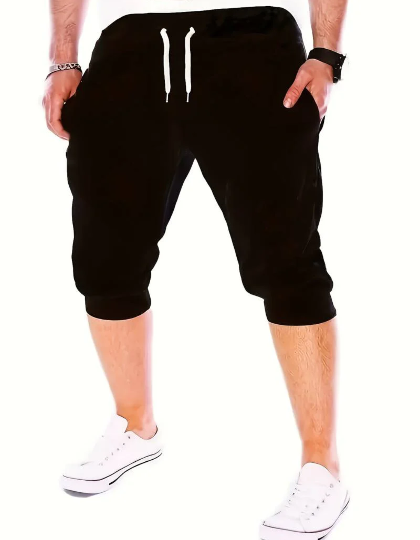 Benjie | Herren 3/4 Jogginghose | Schwarz