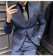 Herren Anzug Nadelstreifen – Blau
