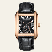 Herren Armbanduhr Rechteckig Elegant – Gold - Schwarz