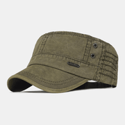 Herren Army Cap Verstellbar im Vintage Look – Armeegrün