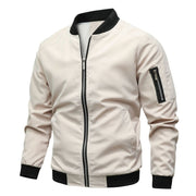 Herren Bomberjacke Casual Regular Fit – Weiß