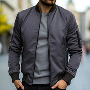 Herren Bomberjacke Casual Regular Fit – Grau
