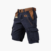 Elias | Herren Cargo-Shorts Locker Geschnitten 6-Taschen Outdoor – Marineblau
