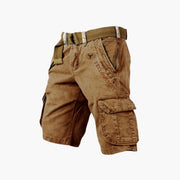 Elias | Herren Cargo-Shorts Locker Geschnitten 6-Taschen Outdoor – Karamell