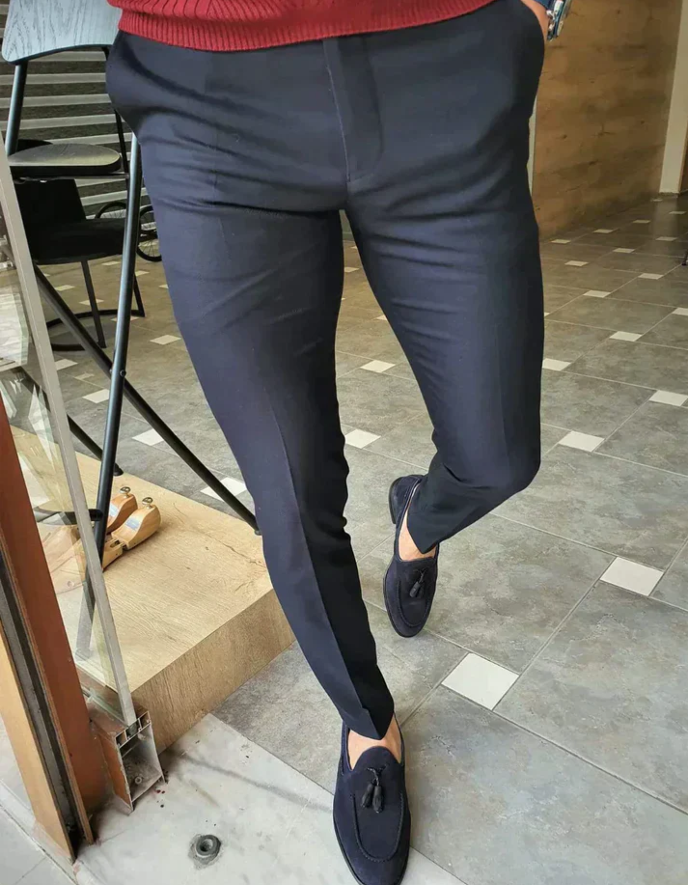 Regulus | Herren Chino Hose | Schwarz Stoffhose