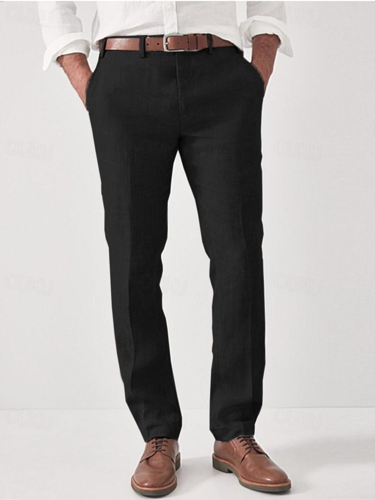 Osmar | Herren Chino Hose | Schwarze Stoffhose