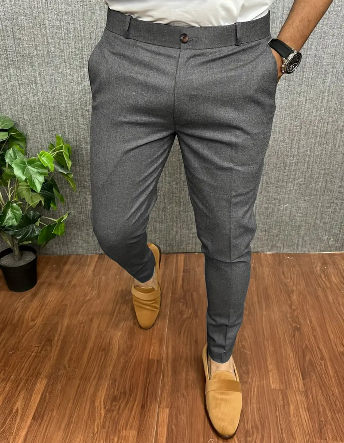 Jingle | Herren Chino Hose | Schwarze Stoffhose