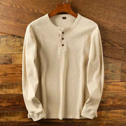 Herren Henley Hemd – Beige