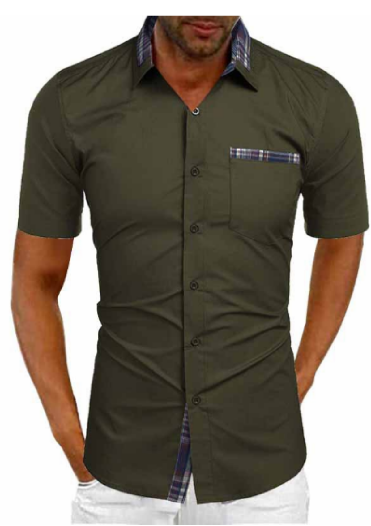 Karlos | Herren Kurzarm Hemd | Schwarzes