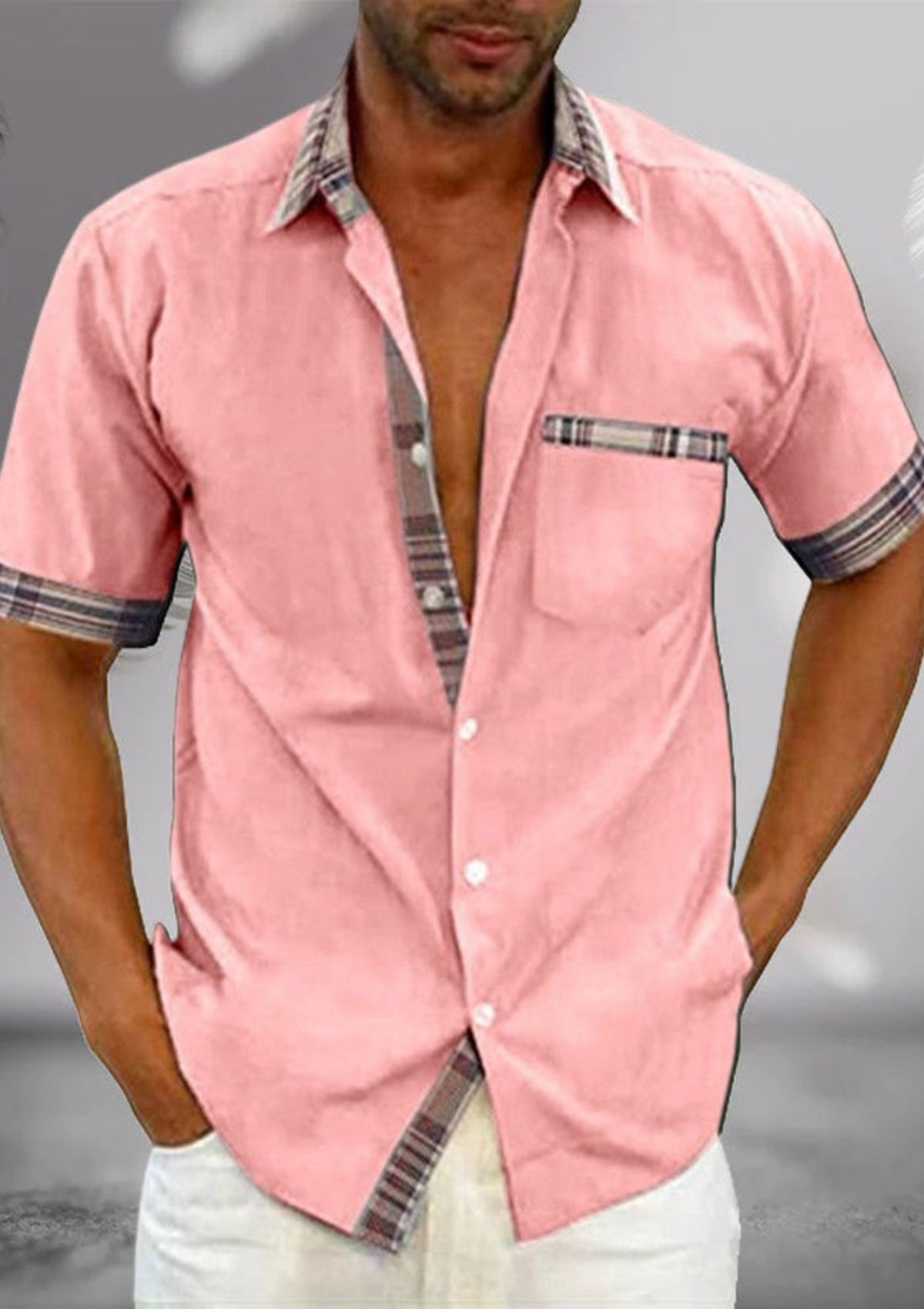 Karlos | Herren Kurzarm Hemd | Schwarzes