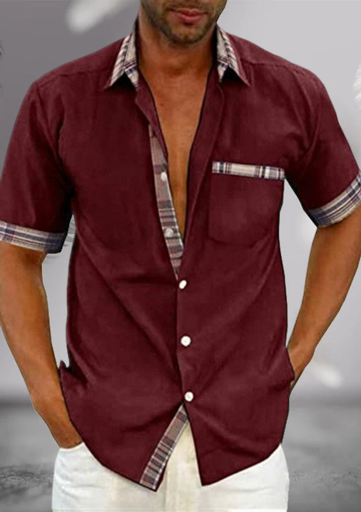 Karlos | Herren Kurzarm Hemd | Schwarzes