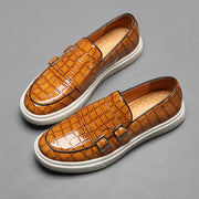 Herren Loafer Flechtoptik Slip-On – Braun