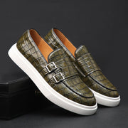Herren Loafer Flechtoptik Slip-On – Grün