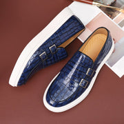 Herren Loafer Flechtoptik Slip-On – Blau