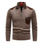 Herren Rundhals Pullover – Braun