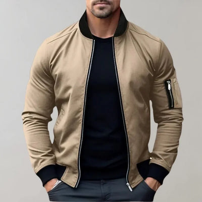 Malcolm | Herren Schwarze Sommer Jacke | Bomber Jacke