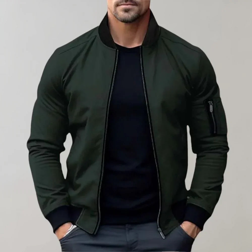 Malcolm | Herren Schwarze Sommer Jacke | Bomber Jacke