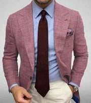 Herren Slim Fit Sakko – Rosa