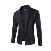 Herren Strickblazer Cardigan Elegant – Schwarz