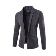 Herren Strickblazer Cardigan Elegant – Dunkelgrau