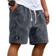 Julian | Herren Strukturierte Kordelzug Freizeit-Shorts – Grau