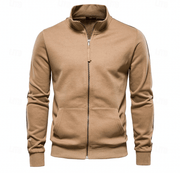 Herren Sweatjacke mit Reißverschluss Slim Fit – Khaki
