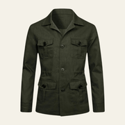 Herren Übergangsjacke mit Taschen Modern – Grün
