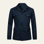 Herren Übergangsjacke mit Taschen Modern – Marineblau