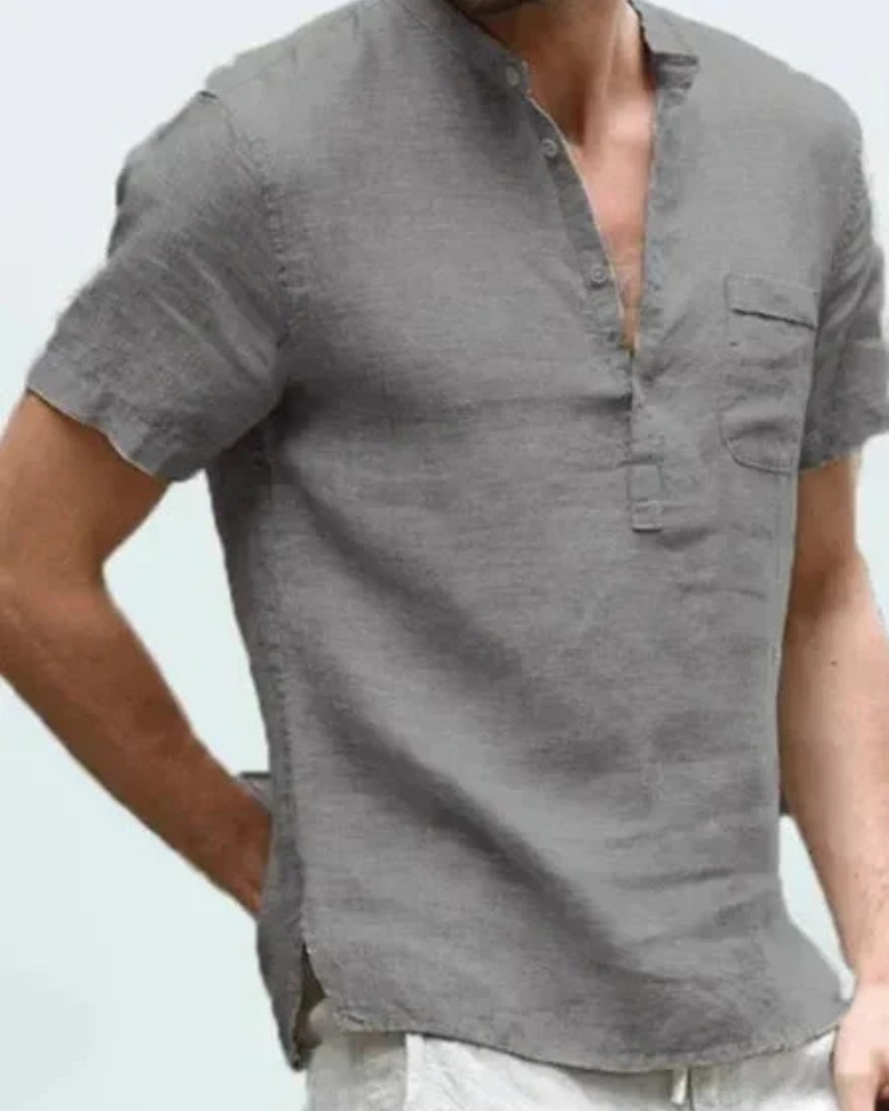 Sander | Herren Weiße Hemd | Kurzarm