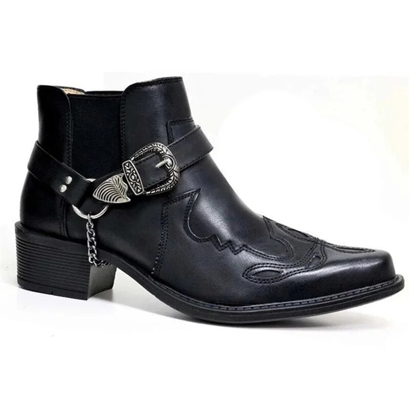 Carter | Herren Western Cowboystiefel | Schwarz