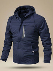 Maximilian | Herren Winterjacke Wasserdichte Kapuzenjacke Warm Gefüttert – Dunkelblau