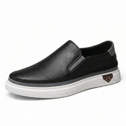 Aveldo | Herren-Leder-Slip-On-Sneaker mit elegantem Komfort – Schwarz