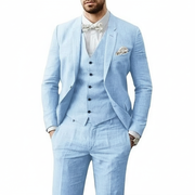 Leonardo | Herren anzug 3-teilig, Hochzeitsanzug Sommer – Hellblau