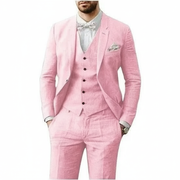 Leonardo | Herren anzug 3-teilig, Hochzeitsanzug Sommer – Rosa