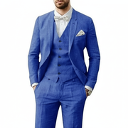 Leonardo | Herren anzug 3-teilig, Hochzeitsanzug Sommer – Blau