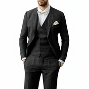 Leonardo | Herren anzug 3-teilig, Hochzeitsanzug Sommer – Schwarz