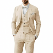 Leonardo | Herren anzug 3-teilig, Hochzeitsanzug Sommer – Beige