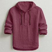 Daelor - Soft-Touch-Kapuzenhemd – Rot/Violett