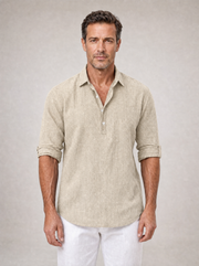 Gresham - Strukturiertes Sommerhemd – Beige