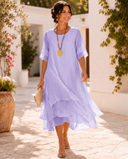 Celestine - Fließendes Maxikleid – Lila
