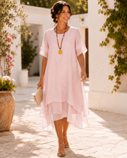 Celestine - Fließendes Maxikleid – Pink