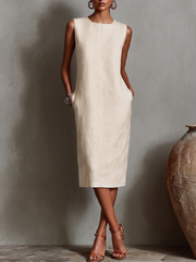 Arcelia - Leichtes Midikleid – Weiß