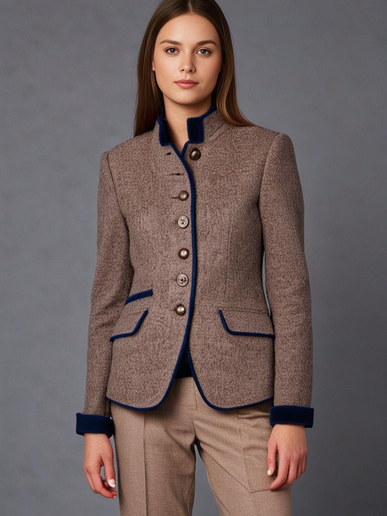 Elegante einfarbige Jacke für Frauen