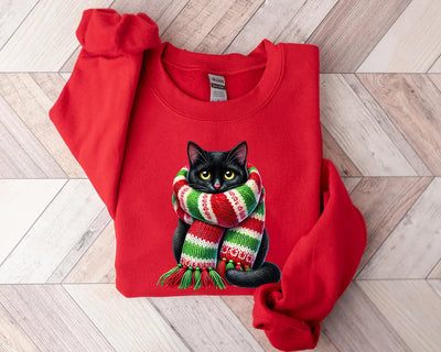 Schal Katze Weihnachten Sweatshirt