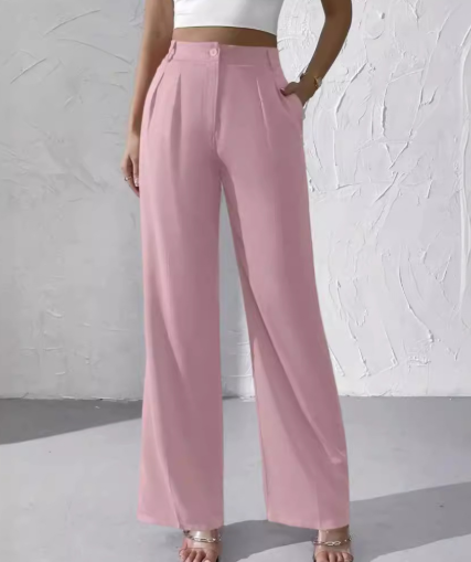 Elegante Palazzo-Hose | Hoher Bund | Seitlicher Schlitz