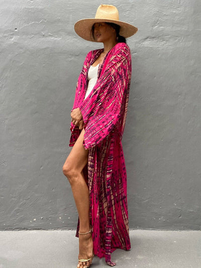 Gewebter Kimono mit Bindegürtel – Leona