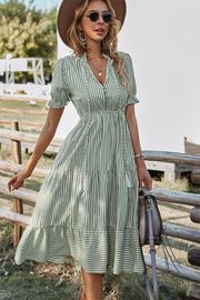 Lisa | Sommerkleid mit elegantem, luftigen Schnitt – Grün