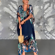 FLORA / BLUMENKLEID – Marineblau